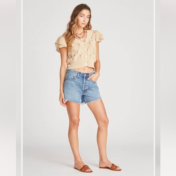 Driftwood Goldie Denim Shorts in Heather - Picture 4 of 7